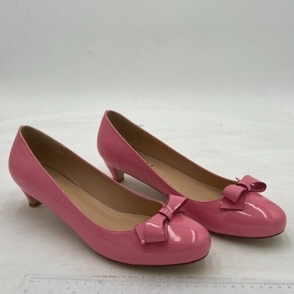 YDN Women Closed Round Toe Pumps Low Heels Shoes with Bowknot for Work Office - Picture 1 of 7